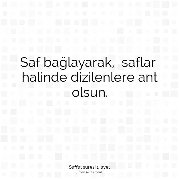 Ayetbul | Kuran Mealleri | Quran | Saffat suresi 1. ayet