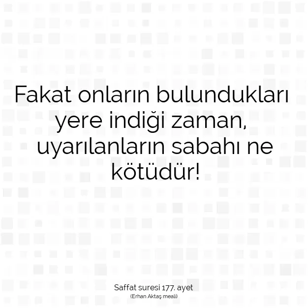 Ayetbul | Kuran Mealleri | Quran | Saffat suresi 177. ayet