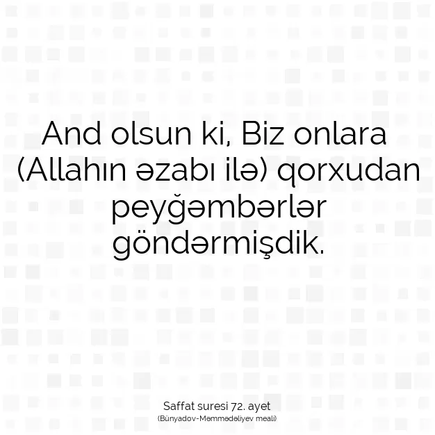 Ayetbul | Kuran Mealleri | Quran | Saffat suresi 72. ayet