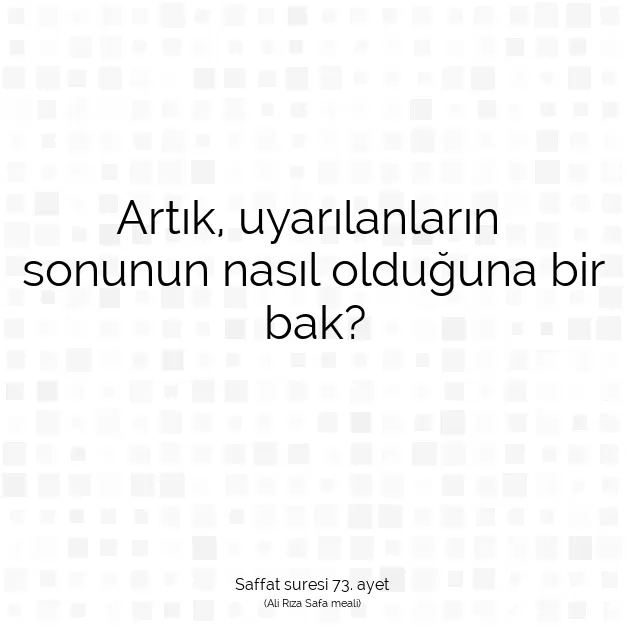 Ayetbul | Kuran Mealleri | Quran | Saffat suresi 73. ayet