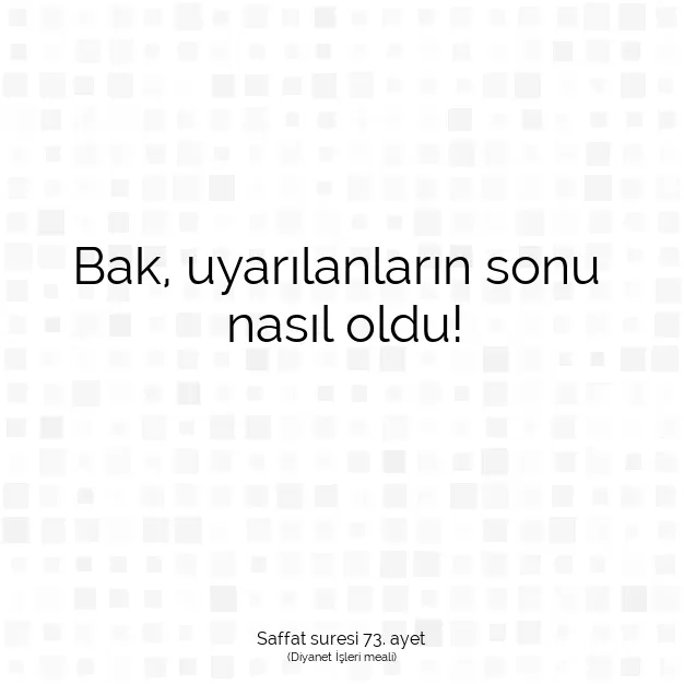 Ayetbul | Kuran Mealleri | Quran | Saffat suresi 73. ayet