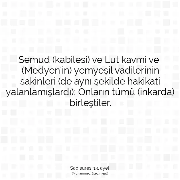 Ayetbul | Kuran Mealleri | Quran | Sad suresi 13. ayet