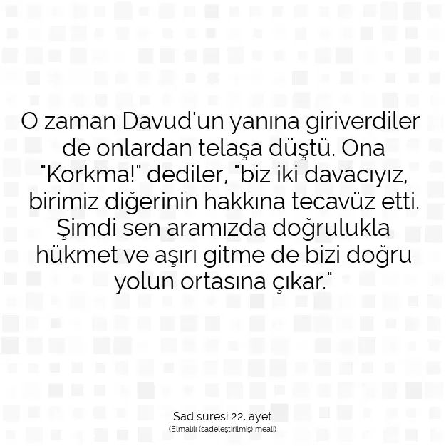 Ayetbul | Kuran Mealleri | Quran | Sad suresi 22. ayet