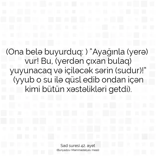 Ayetbul | Kuran Mealleri | Quran | Sad suresi 42. ayet