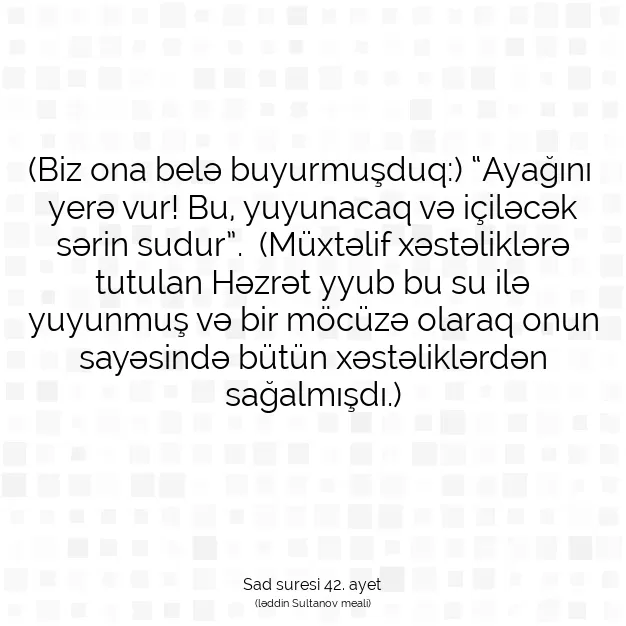 Ayetbul | Kuran Mealleri | Quran | Sad suresi 42. ayet