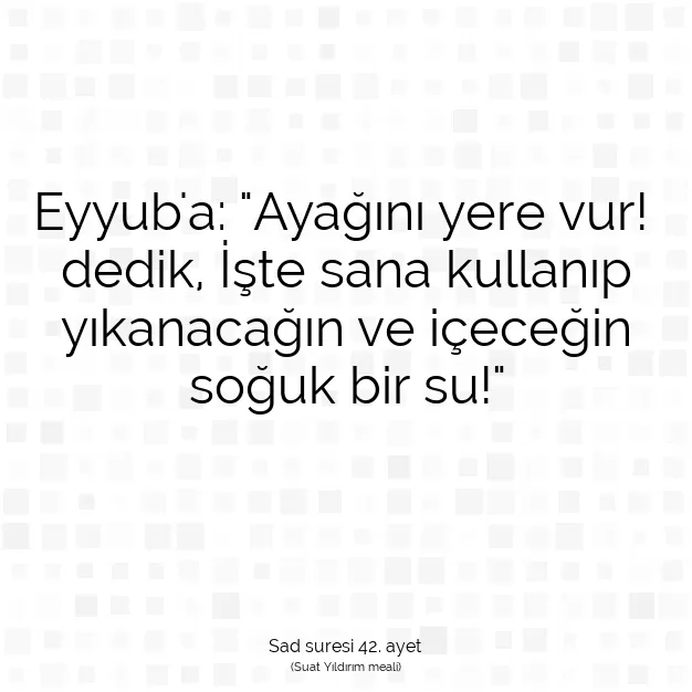 Ayetbul | Kuran Mealleri | Quran | Sad suresi 42. ayet