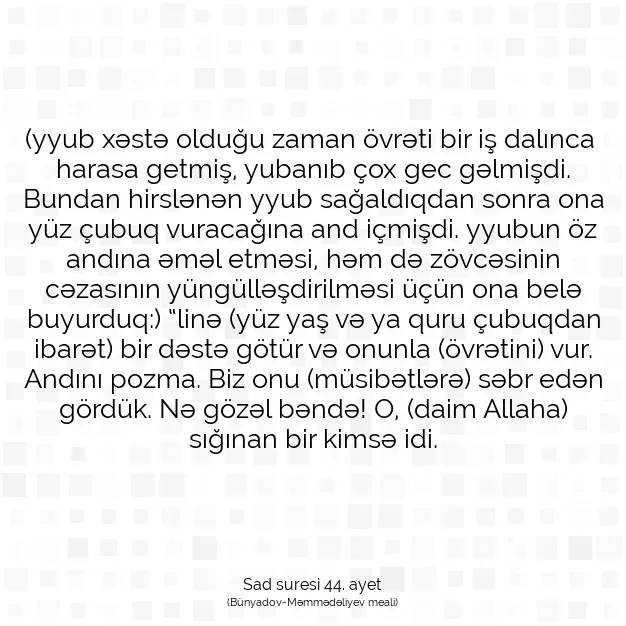 Ayetbul | Kuran Mealleri | Quran | Sad suresi 44. ayet