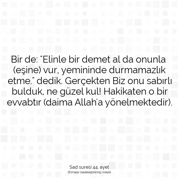 Ayetbul | Kuran Mealleri | Quran | Sad suresi 44. ayet