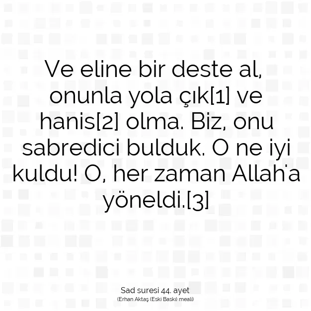 Ayetbul | Kuran Mealleri | Quran | Sad suresi 44. ayet