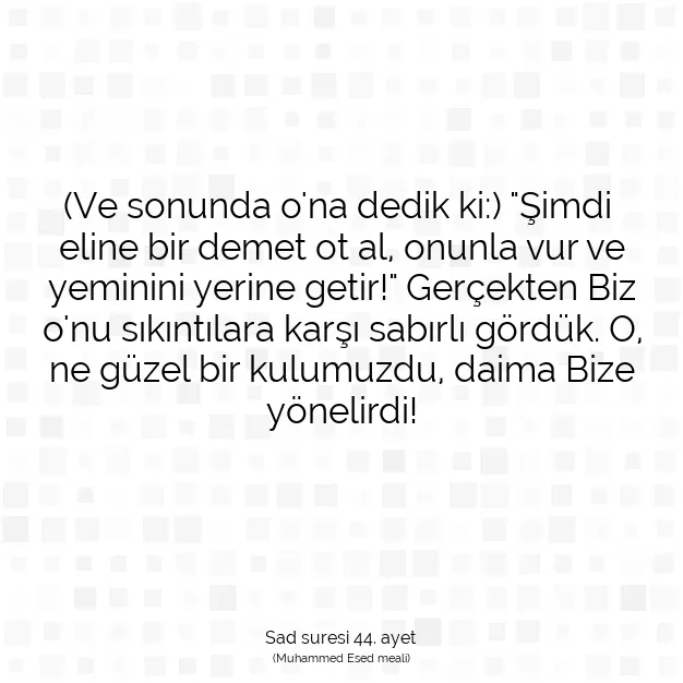 Ayetbul | Kuran Mealleri | Quran | Sad suresi 44. ayet