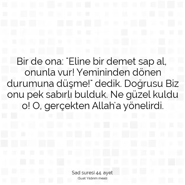 Ayetbul | Kuran Mealleri | Quran | Sad suresi 44. ayet