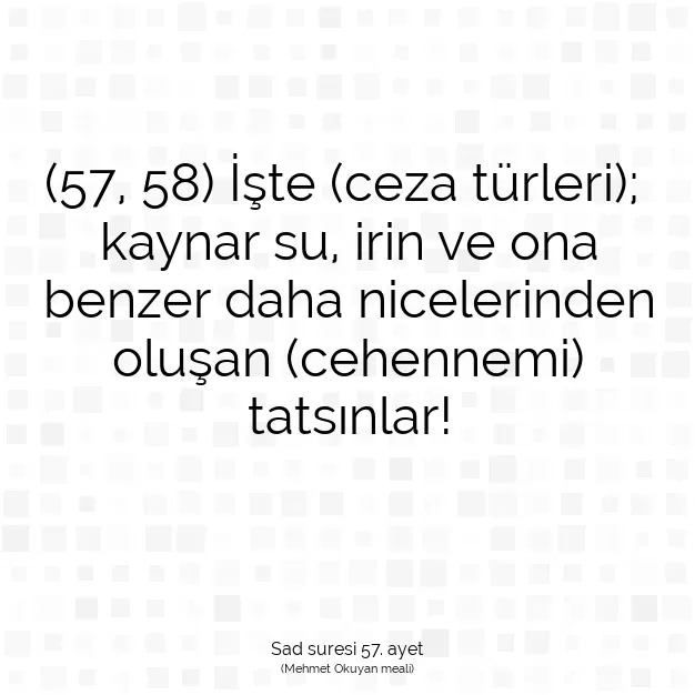 Ayetbul | Kuran Mealleri | Quran | Sad suresi 57. ayet