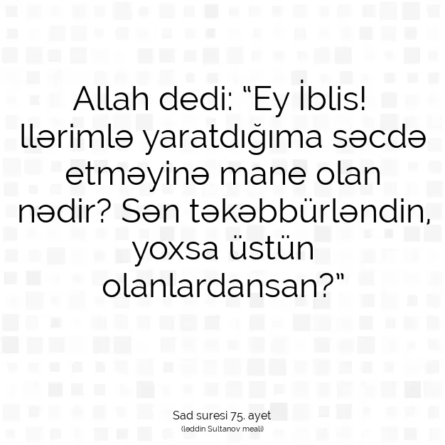 Ayetbul | Kuran Mealleri | Quran | Sad suresi 75. ayet