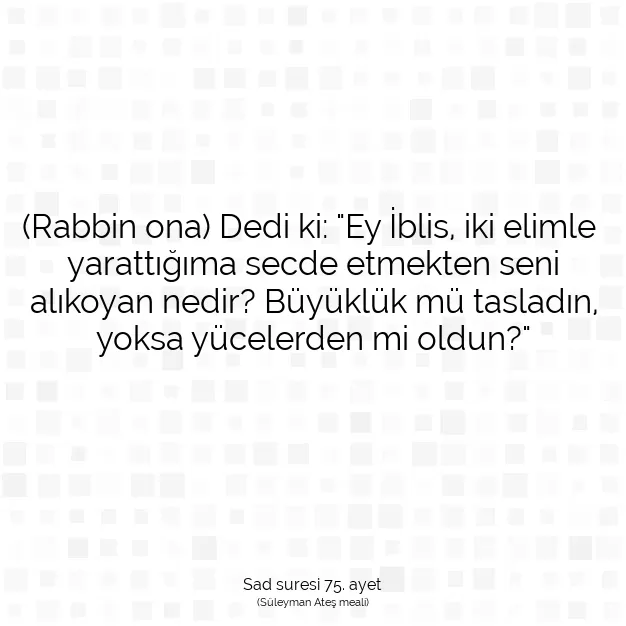 Ayetbul | Kuran Mealleri | Quran | Sad suresi 75. ayet