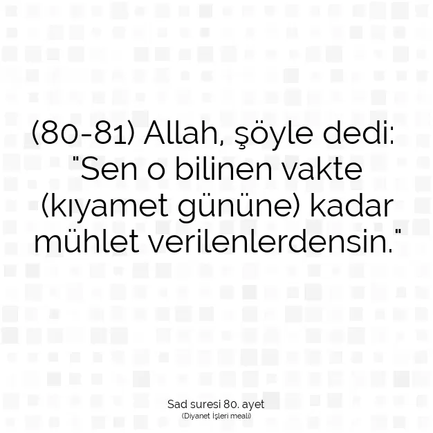 Ayetbul | Kuran Mealleri | Quran | Sad suresi 80. ayet