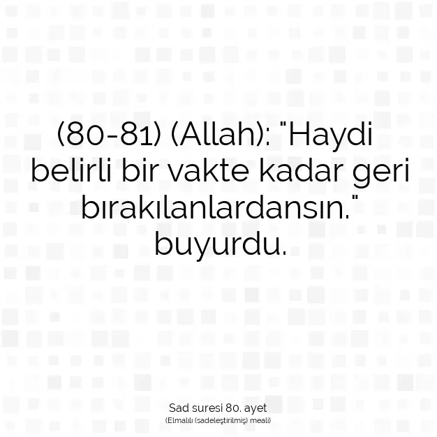 Ayetbul | Kuran Mealleri | Quran | Sad suresi 80. ayet