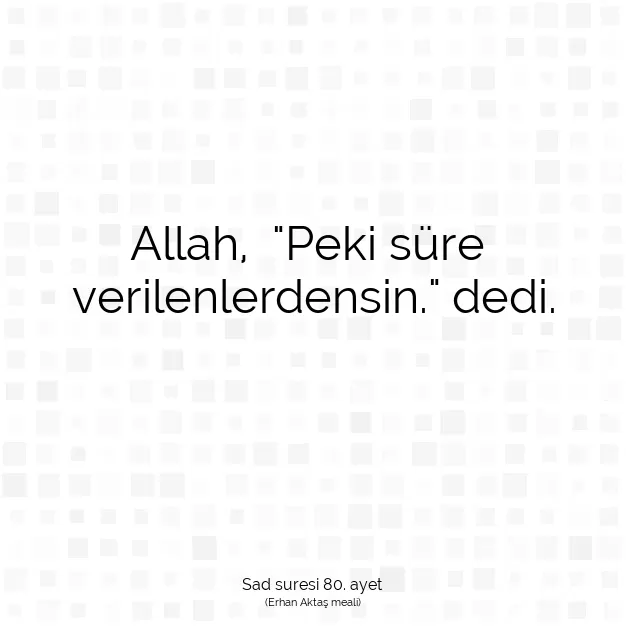 Ayetbul | Kuran Mealleri | Quran | Sad suresi 80. ayet