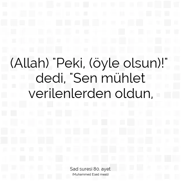 Ayetbul | Kuran Mealleri | Quran | Sad suresi 80. ayet