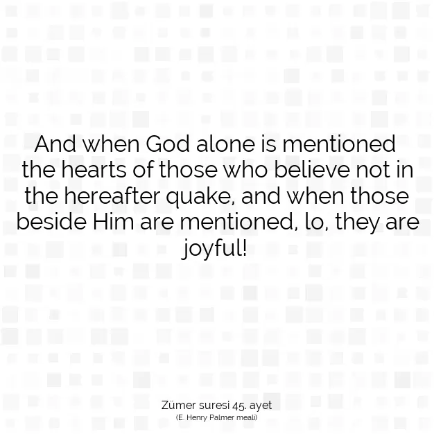 Ayetbul | Kuran Mealleri | Quran | Zümer suresi 45. ayet