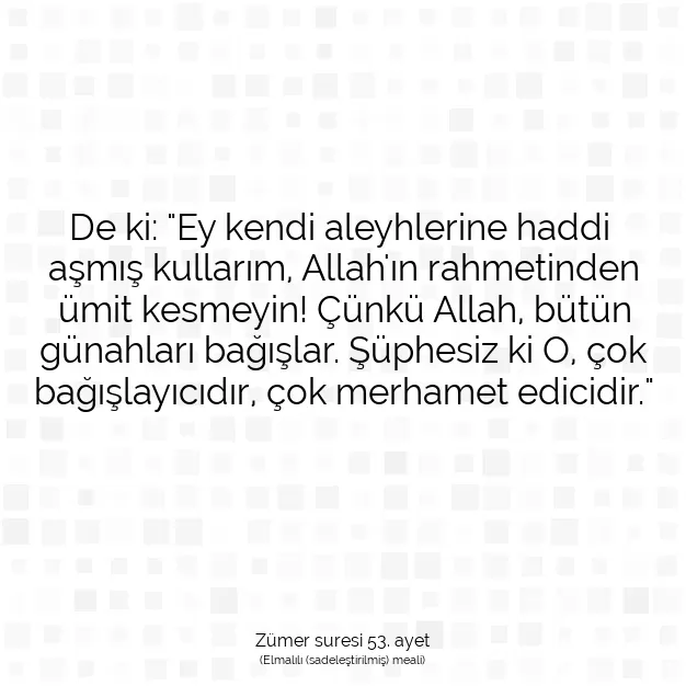 Ayetbul | Kuran Mealleri | Quran | Zümer suresi 53. ayet