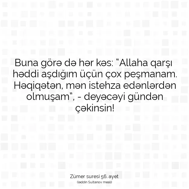 Ayetbul | Kuran Mealleri | Quran | Zümer suresi 56. ayet