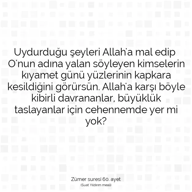 Ayetbul | Kuran Mealleri | Quran | Zümer suresi 60. ayet