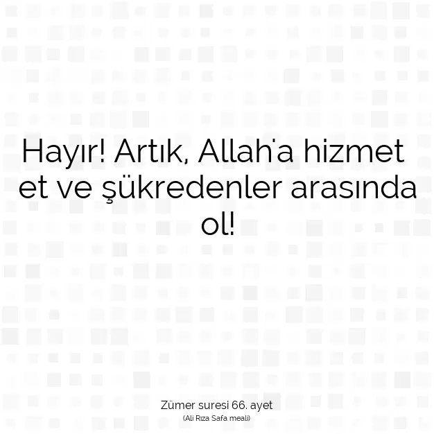 Ayetbul | Kuran Mealleri | Quran | Zümer suresi 66. ayet