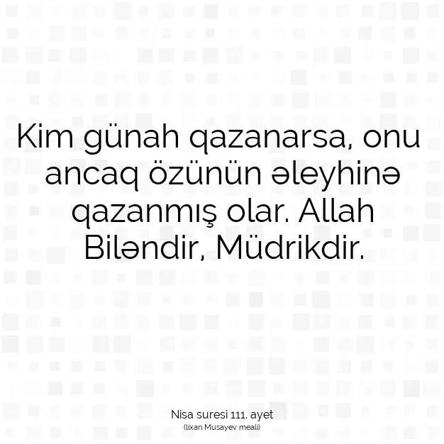 Ayetbul | Kuran Mealleri | Quran | Nisa suresi 111. ayet