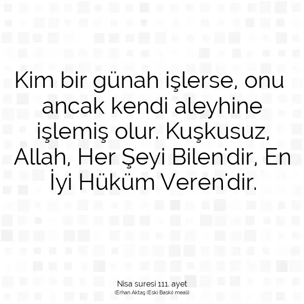 Ayetbul | Kuran Mealleri | Quran | Nisa suresi 111. ayet