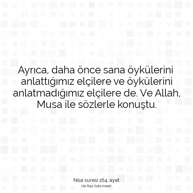 Ayetbul | Kuran Mealleri | Quran | Nisa suresi 164. ayet