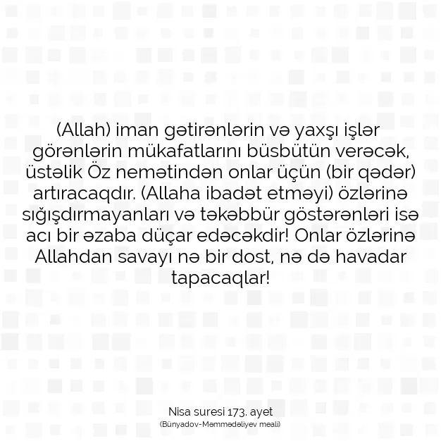 Ayetbul | Kuran Mealleri | Quran | Nisa suresi 173. ayet