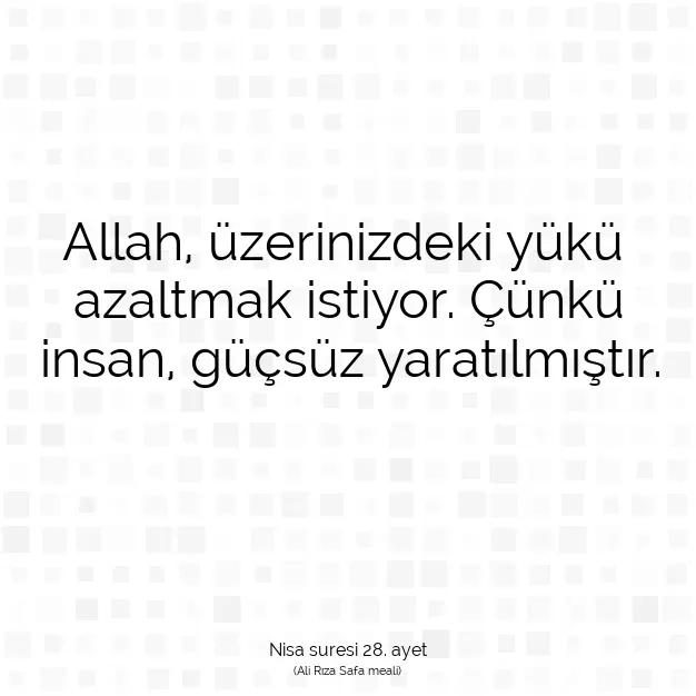 Ayetbul | Kuran Mealleri | Quran | Nisa suresi 28. ayet