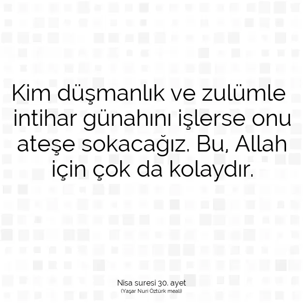 Ayetbul | Kuran Mealleri | Quran | Nisa suresi 30. ayet