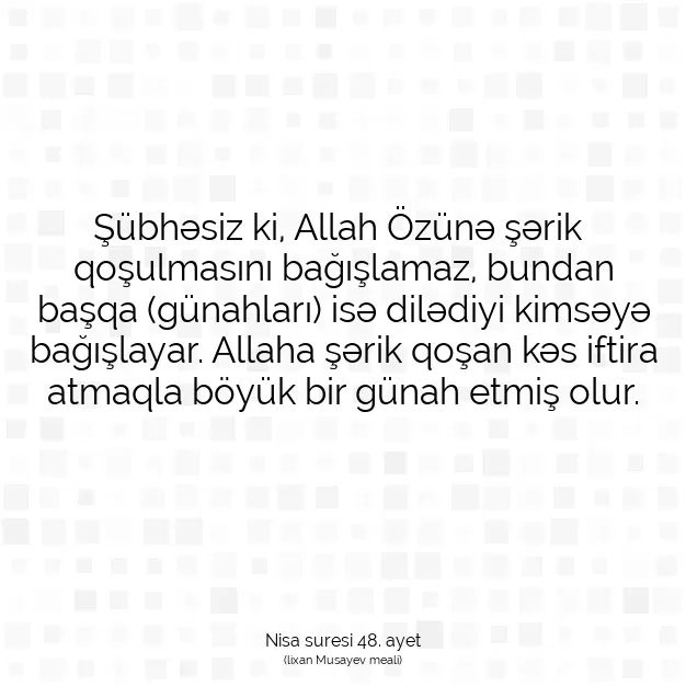 Ayetbul | Kuran Mealleri | Quran | Nisa suresi 48. ayet