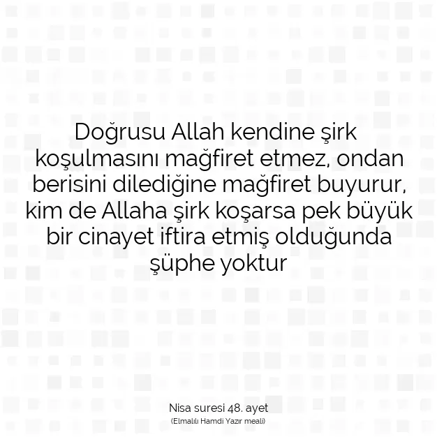 Ayetbul | Kuran Mealleri | Quran | Nisa suresi 48. ayet