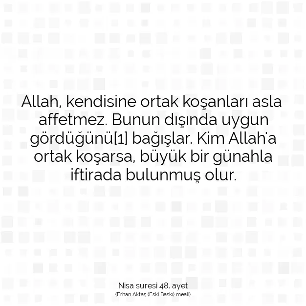 Ayetbul | Kuran Mealleri | Quran | Nisa suresi 48. ayet