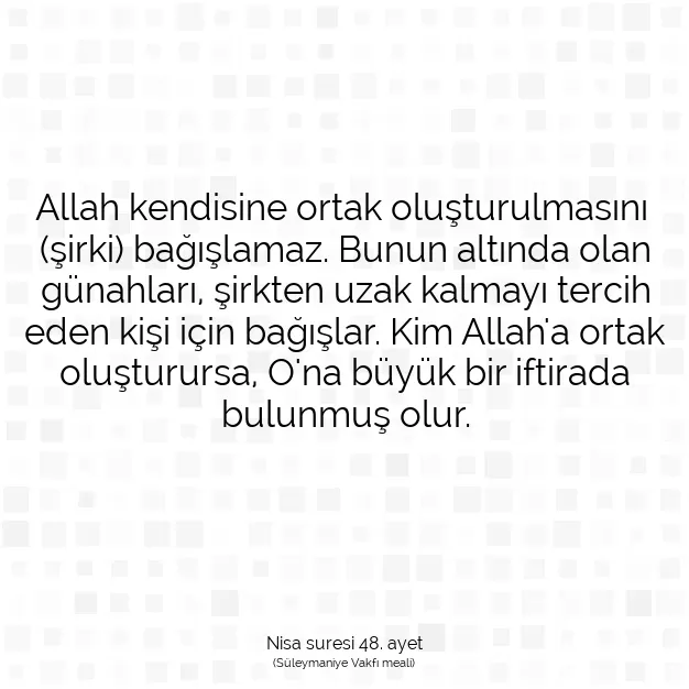 Ayetbul | Kuran Mealleri | Quran | Nisa suresi 48. ayet