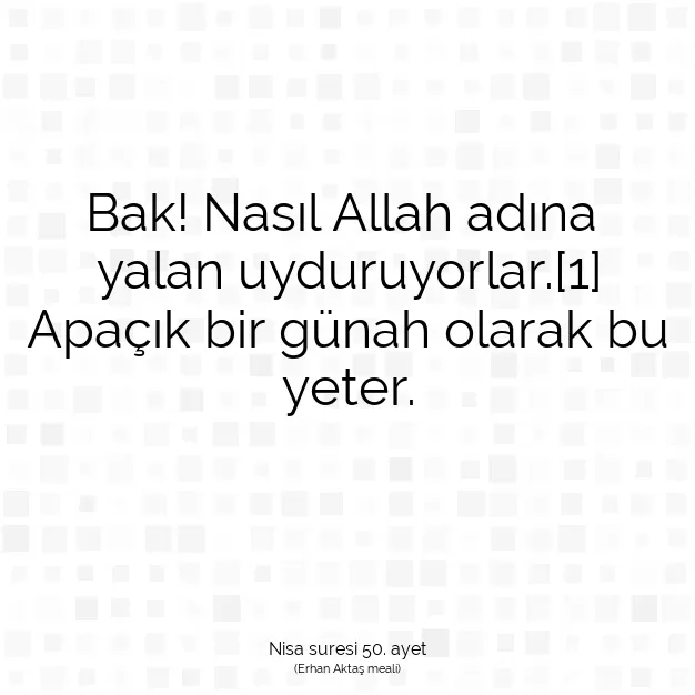 Ayetbul | Kuran Mealleri | Quran | Nisa suresi 50. ayet