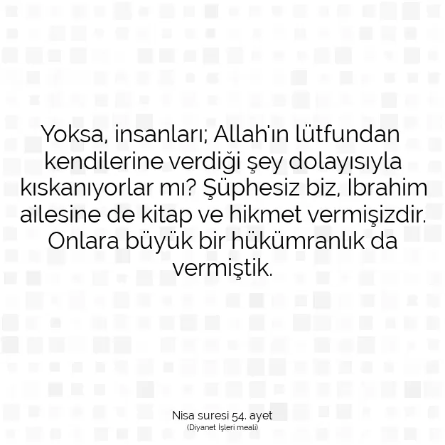 Ayetbul | Kuran Mealleri | Quran | Nisa suresi 54. ayet