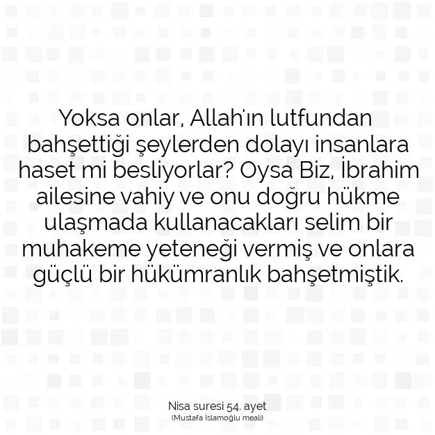 Ayetbul | Kuran Mealleri | Quran | Nisa suresi 54. ayet