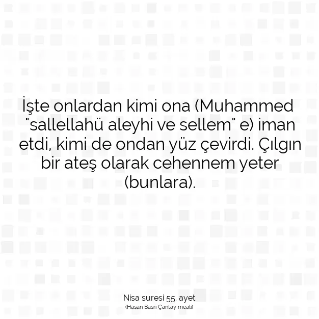 Ayetbul | Kuran Mealleri | Quran | Nisa suresi 55. ayet