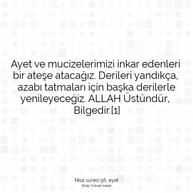 Ayetbul | Kuran Mealleri | Quran | Nisa suresi 56. ayet