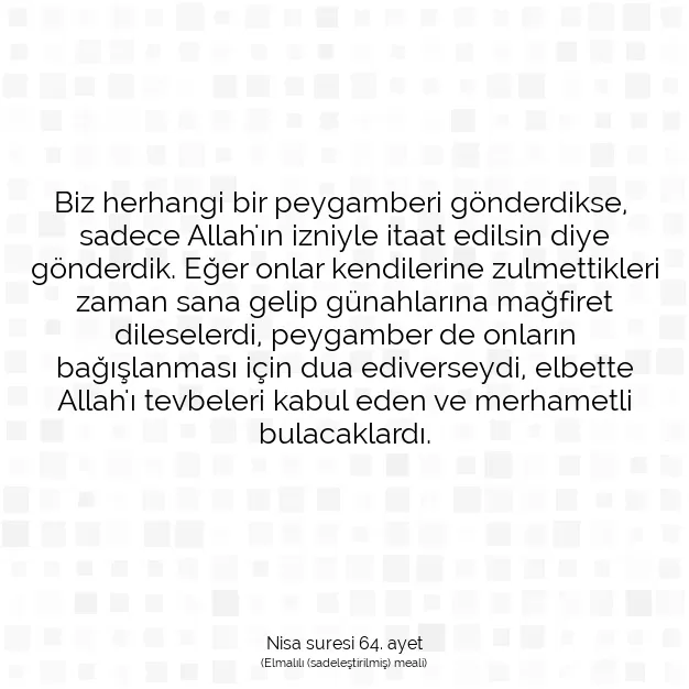 Ayetbul | Kuran Mealleri | Quran | Nisa suresi 64. ayet