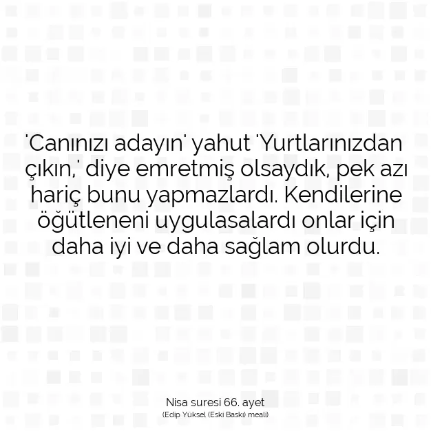 Ayetbul | Kuran Mealleri | Quran | Nisa suresi 66. ayet