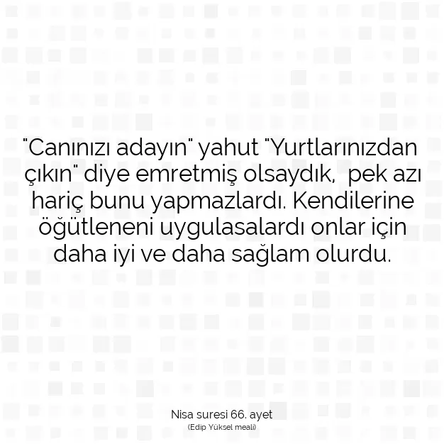 Ayetbul | Kuran Mealleri | Quran | Nisa suresi 66. ayet