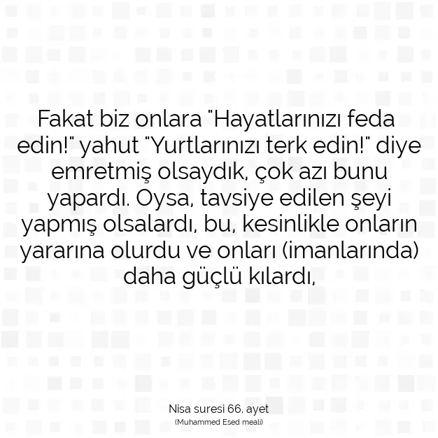 Ayetbul | Kuran Mealleri | Quran | Nisa suresi 66. ayet