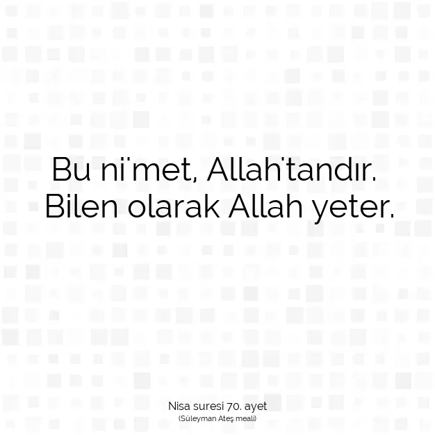 Ayetbul | Kuran Mealleri | Quran | Nisa suresi 70. ayet