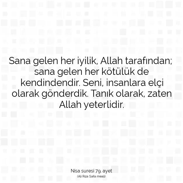 Ayetbul | Kuran Mealleri | Quran | Nisa suresi 79. ayet