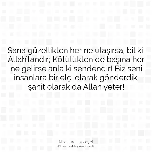 Ayetbul | Kuran Mealleri | Quran | Nisa suresi 79. ayet