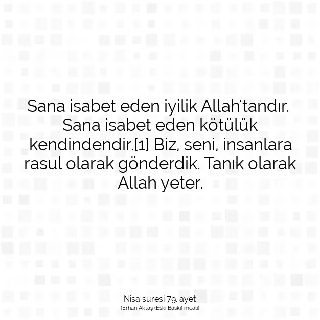 Ayetbul | Kuran Mealleri | Quran | Nisa suresi 79. ayet